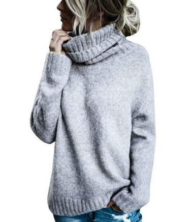 Stilla | Behagelig Oversized Grå Cashmere Rullekravesweater Ideel til vinteren