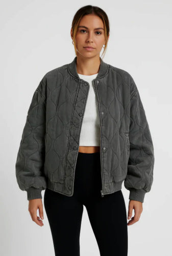 Stilla | Oversized quilted jakke - Bomberstil