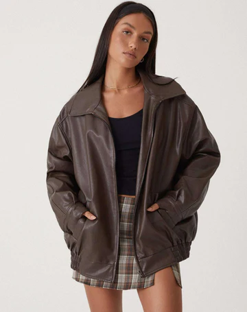 Stilla | Oversized Læderjakke