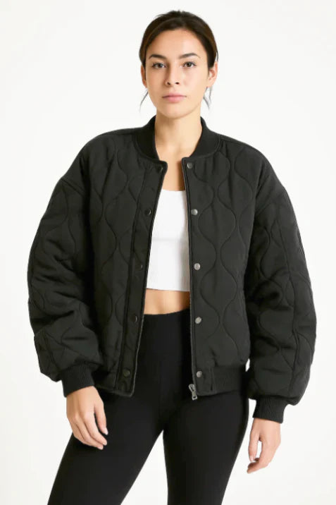 Stilla | Oversized quilted jakke - Bomberstil