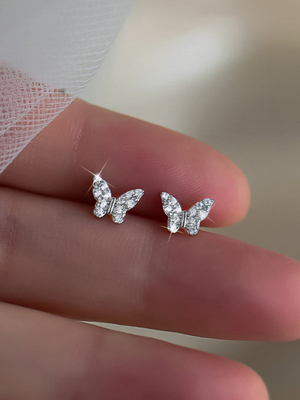 Stilla | Niche Design Butterfly Sølv Nål Øreringe