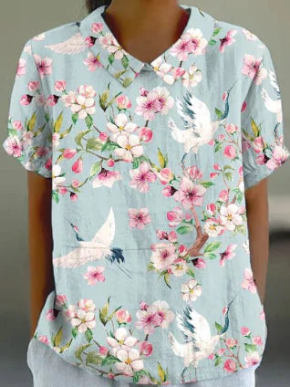 Stilla | Elegant Blomst T Shirt