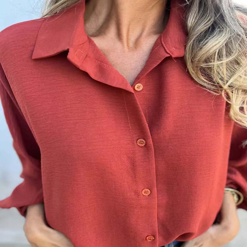Stilla | Lang Bluse Med Knapper