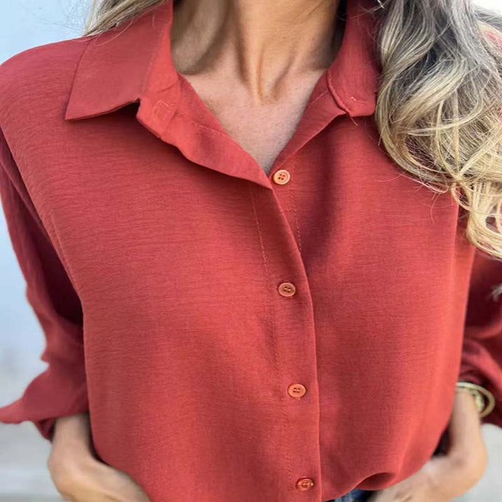 Stilla | Lang Bluse Med Knapper