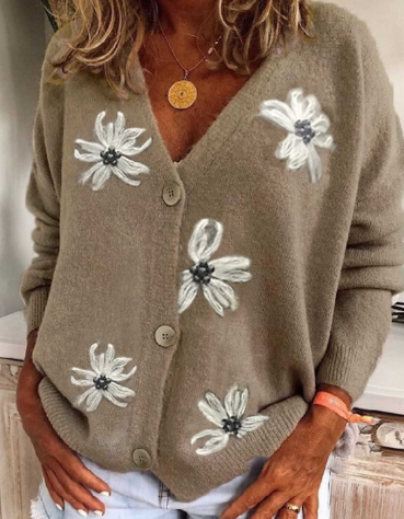 Stilla | Elegant Broderet Cardigan