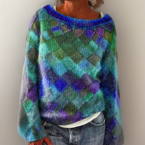 Stilla | Elegant og Lækkert Sweater med Rhombusmotiv