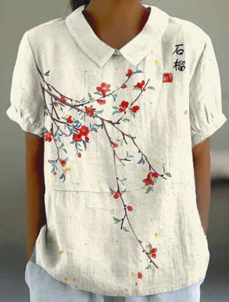 Stilla | Elegant Blomst T Shirt