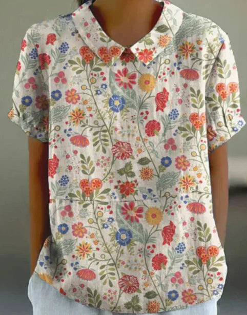 Stilla | Elegant Blomst T Shirt