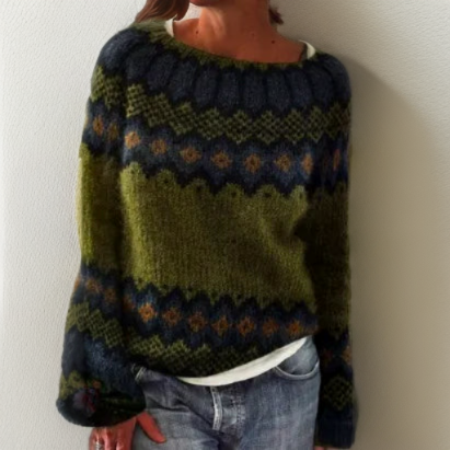 Stilla | Modern Pullover Med Geometrisk Mønster