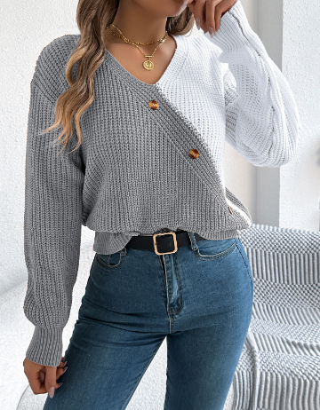 Stilla | Varme farveblok sweater