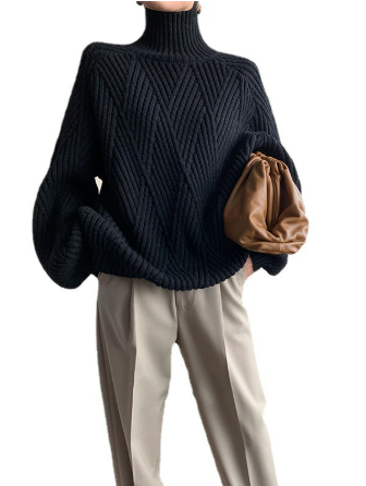 Stilla | Behagelig urban oversized langærmet cashmere rullekravepullover ideel til vinteren