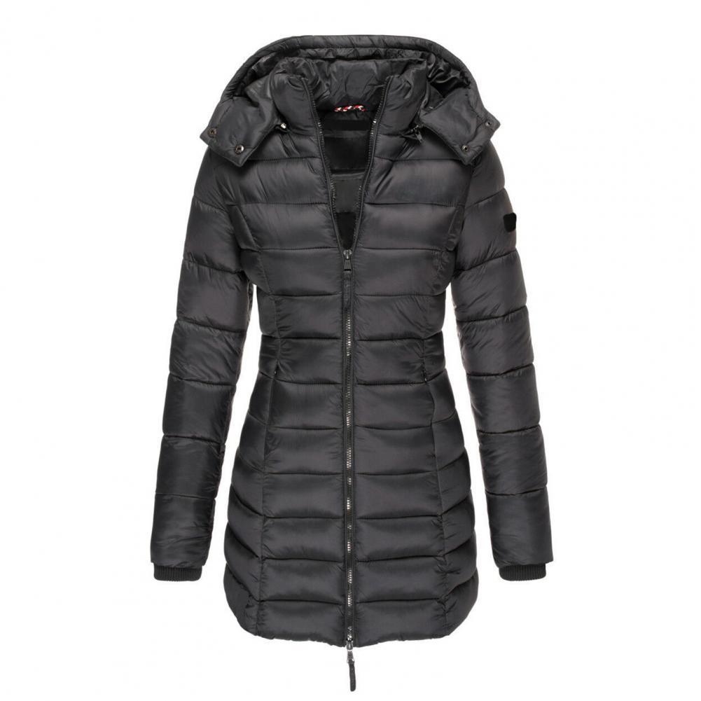 Stilla | Varm Slimfit Vinterjakke med Hætte Dame Vinterjakke Regular Fit Belle Couture Essential Varme