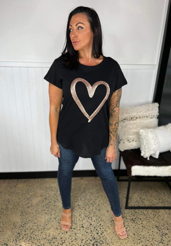 Stilla | T-Shirt Med Hjertemotiv
