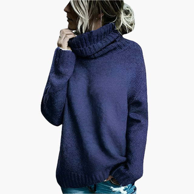 Stilla | Oversized Rullekrave Sweater - Løs Strikpullover til Hverdag & Fritid