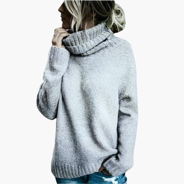 Stilla | Oversized Rullekrave Sweater - Løs Strikpullover til Hverdag & Fritid