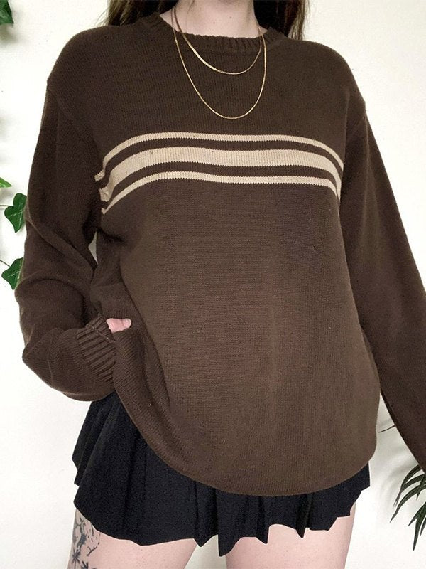 Stilla | Vintage Oversized Tre Stribet Pullover