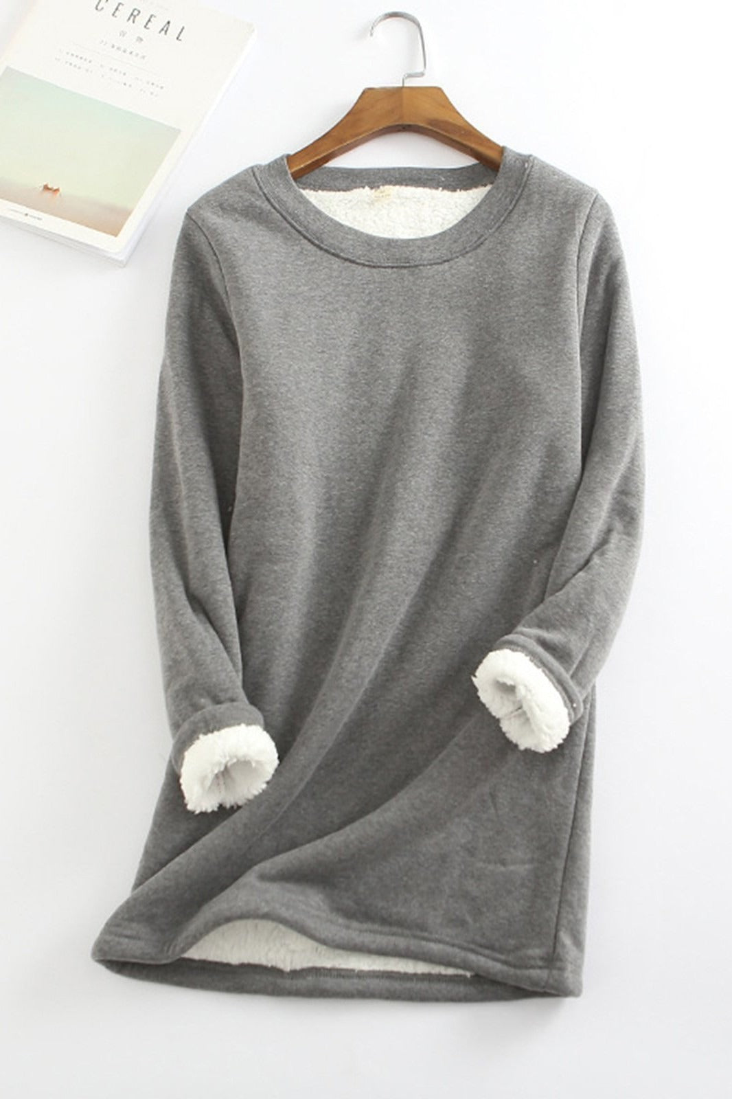 Stilla | Tunika Sweatshirt Løs Pasform Langærmet Blødt Fleece For Komfort