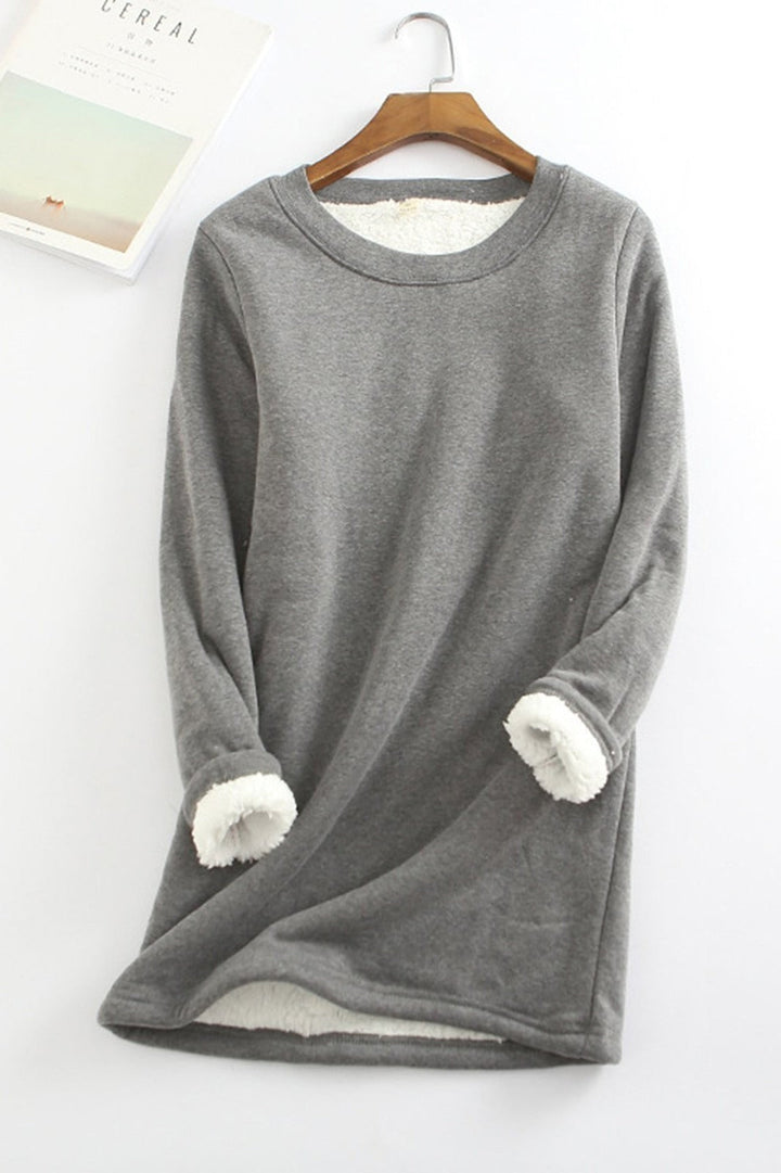 Stilla | Tunika Sweatshirt Løs Pasform Langærmet Blødt Fleece For Komfort