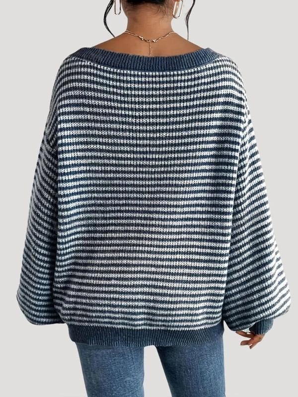 Stilla | Stribet Strikpullover