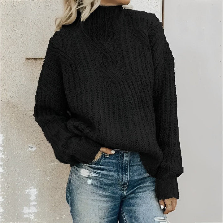 Stilla | Plus size Fit Uldblanding Kabelstrik Raglanærmekomfort