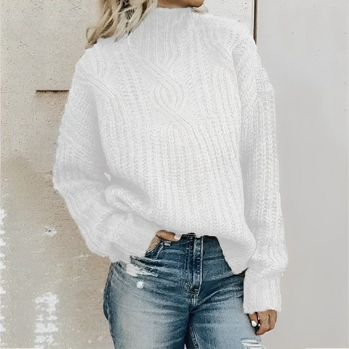 Stilla | Plus size Fit Uldblanding Kabelstrik Raglanærmekomfort