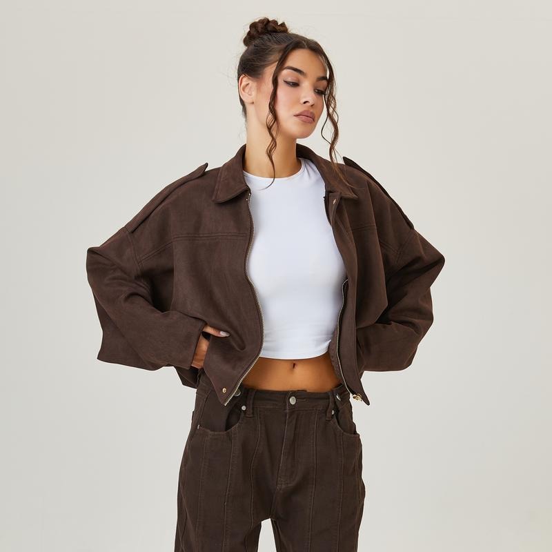 Stilla | Suede Bomberjakke