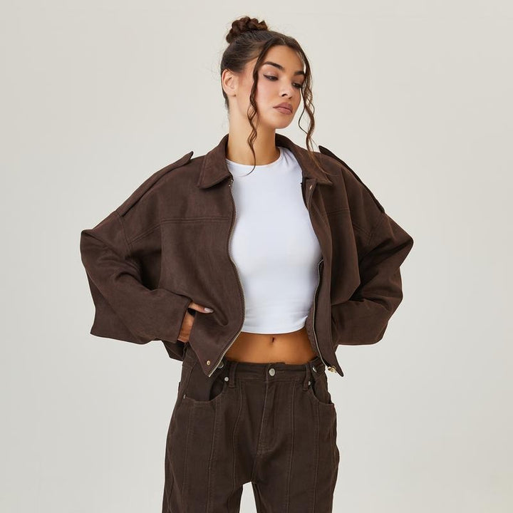 Stilla | Suede Bomberjakke