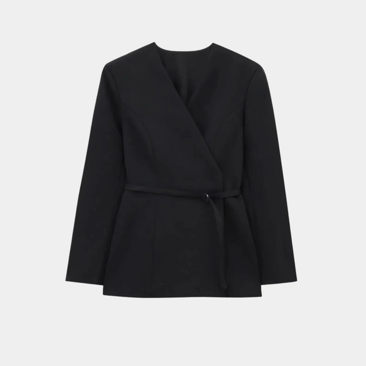 Stilla | Vamses Blazer Jakke Langærmet Taljeret Pasform med Bælte