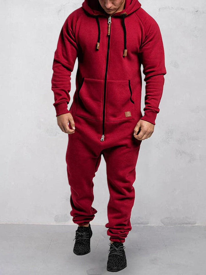 Stilla | Jumpsuit Fleece Komfort Løs Pasform Hætte Fuld Lynlåslukning Lommer