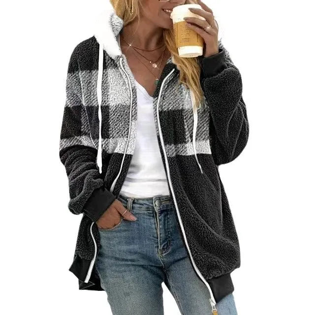Stilla | Hætte Sweatshirtjakke Plysch Fleece