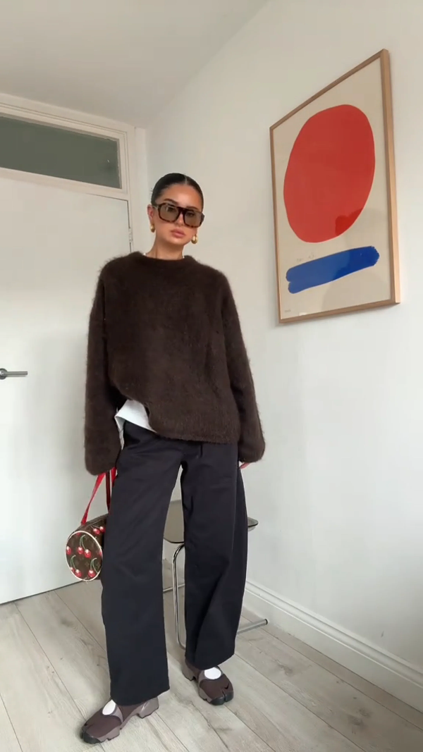 Stilla | Pullover Pullover Mohair Mix Overdimensioneret Pasform Lange Ærmer Rund hals