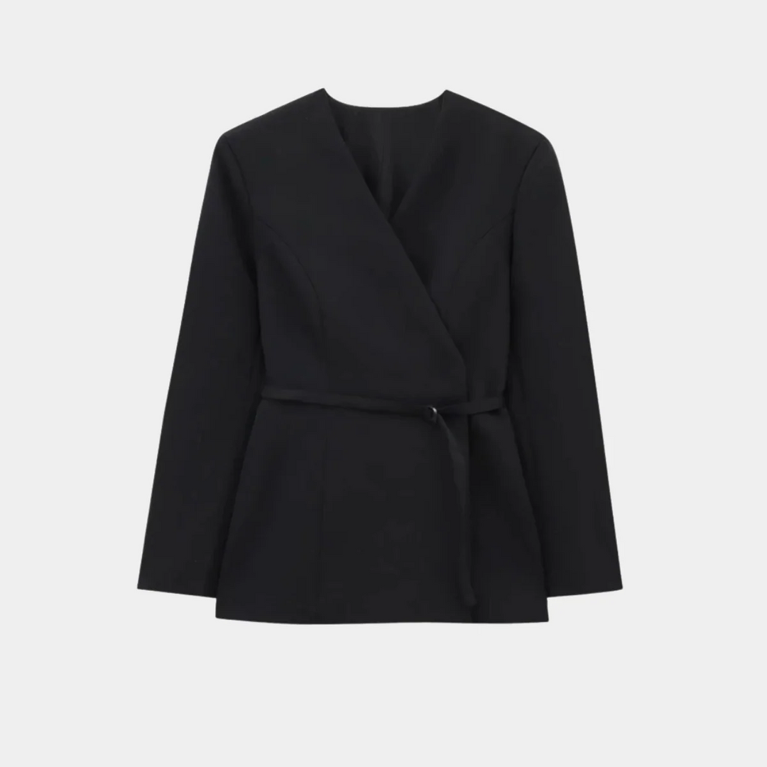 Stilla | Vamses Blazer Jakke Langærmet Taljeret Pasform med Bælte
