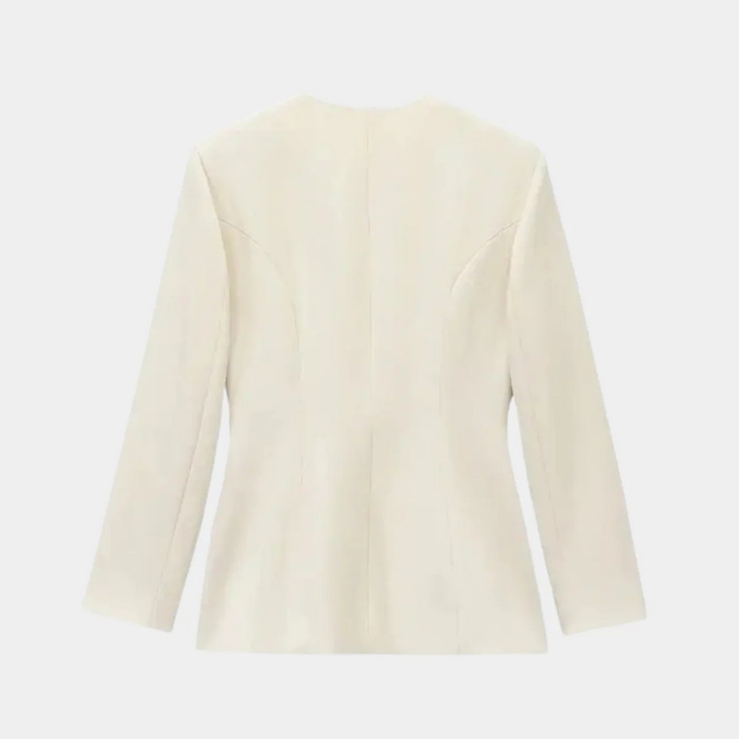 Stilla | Vamses Blazer Jakke Langærmet Taljeret Pasform med Bælte