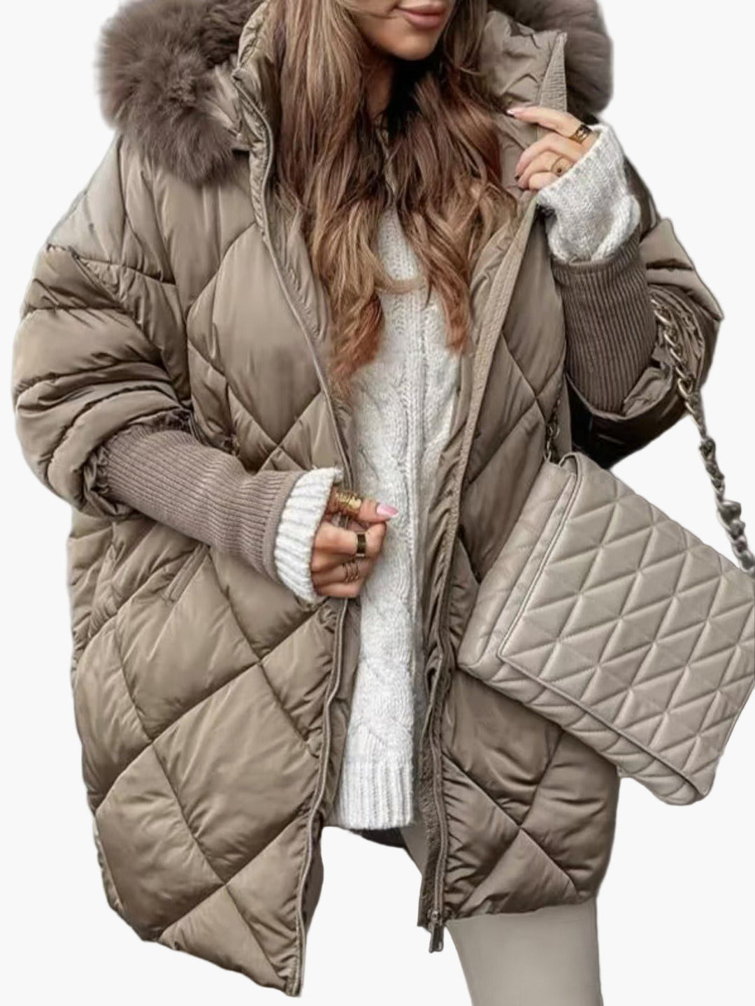 Stilla | Vinter Steppjakke med Hætte Og Oversize-Look - Mode Outdoortjakke til Kolde Dage