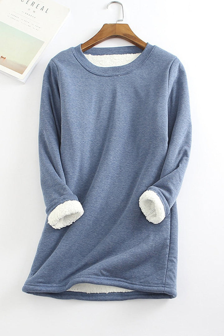Stilla | Tunika Sweatshirt Løs Pasform Langærmet Blødt Fleece For Komfort