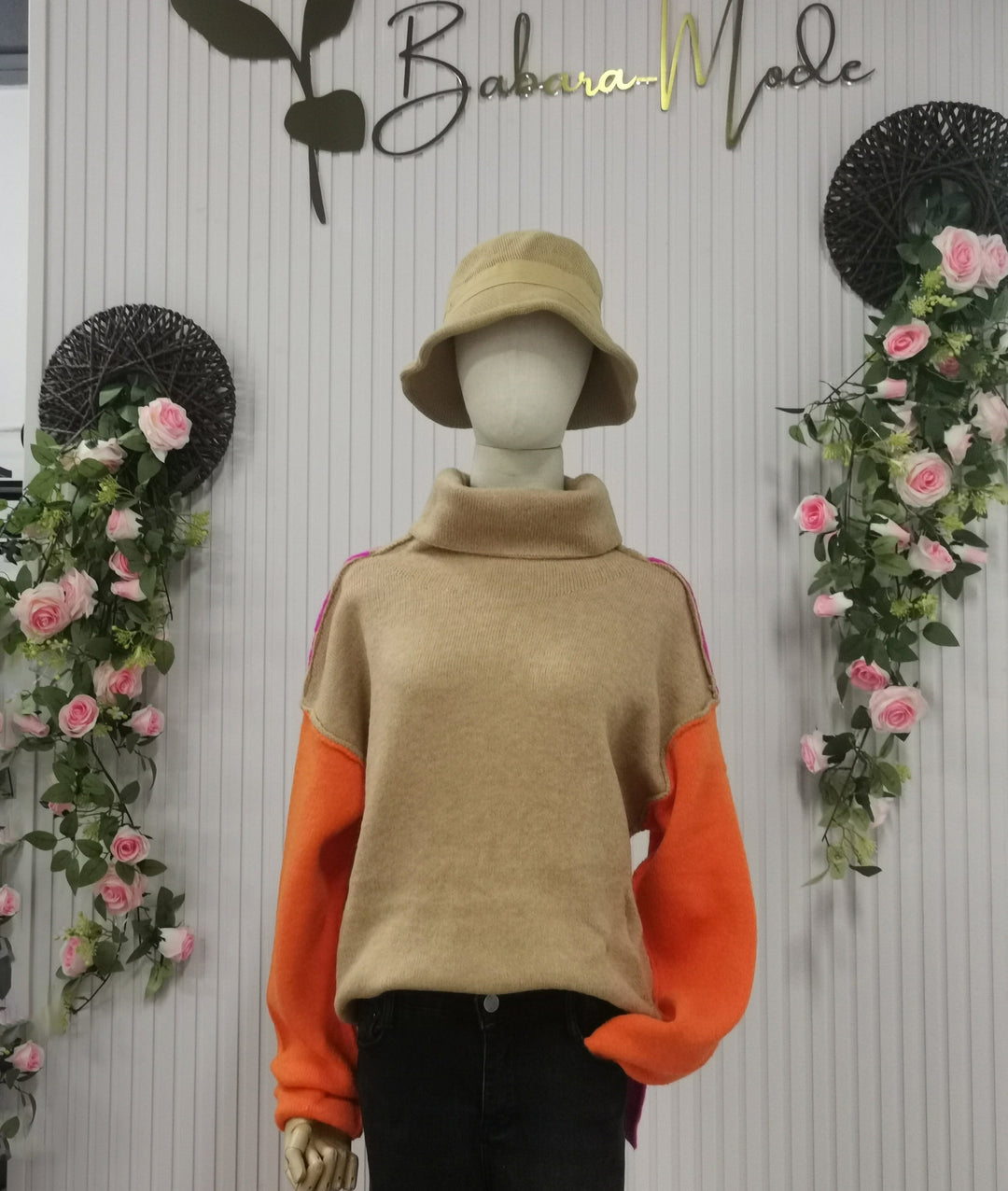 Stilla | Imponerende Color Block Strikpullover