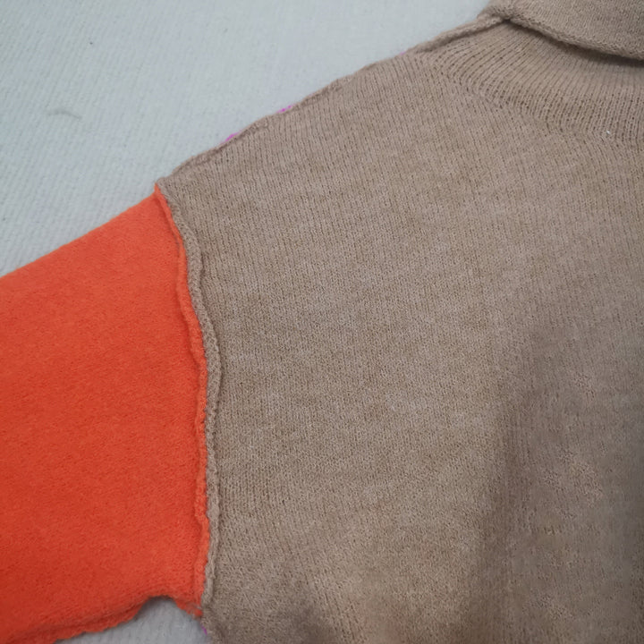 Stilla | Imponerende Color Block Strikpullover