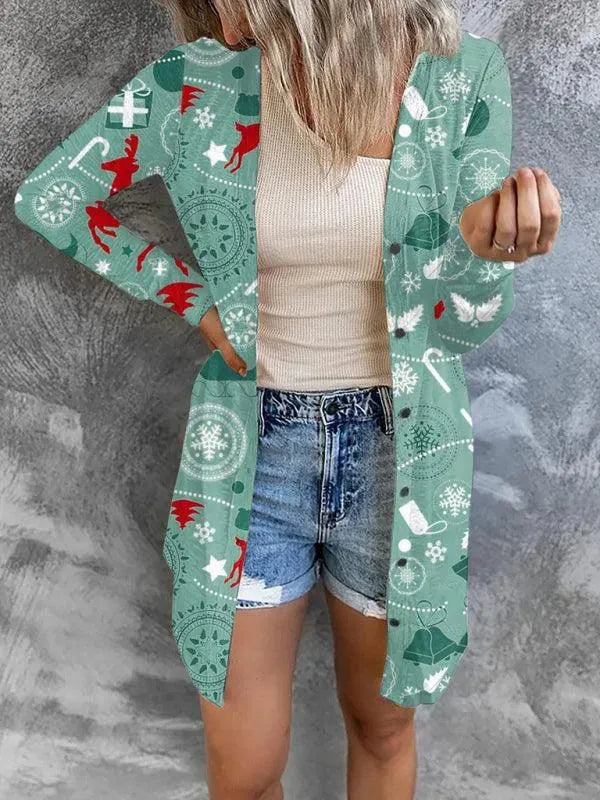 Stilla | Er En Juleinspireret Dame Strikjakke Pullover