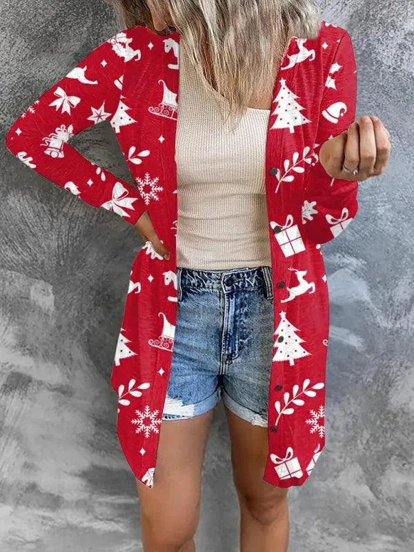 Stilla | Er En Juleinspireret Dame Strikjakke Pullover