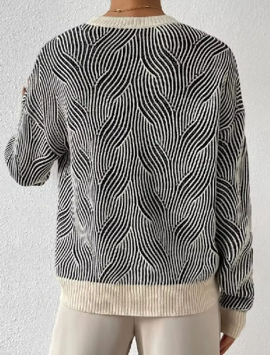 Stilla | Sweater Med Rund Halsudskæring Af Drejbar Strik