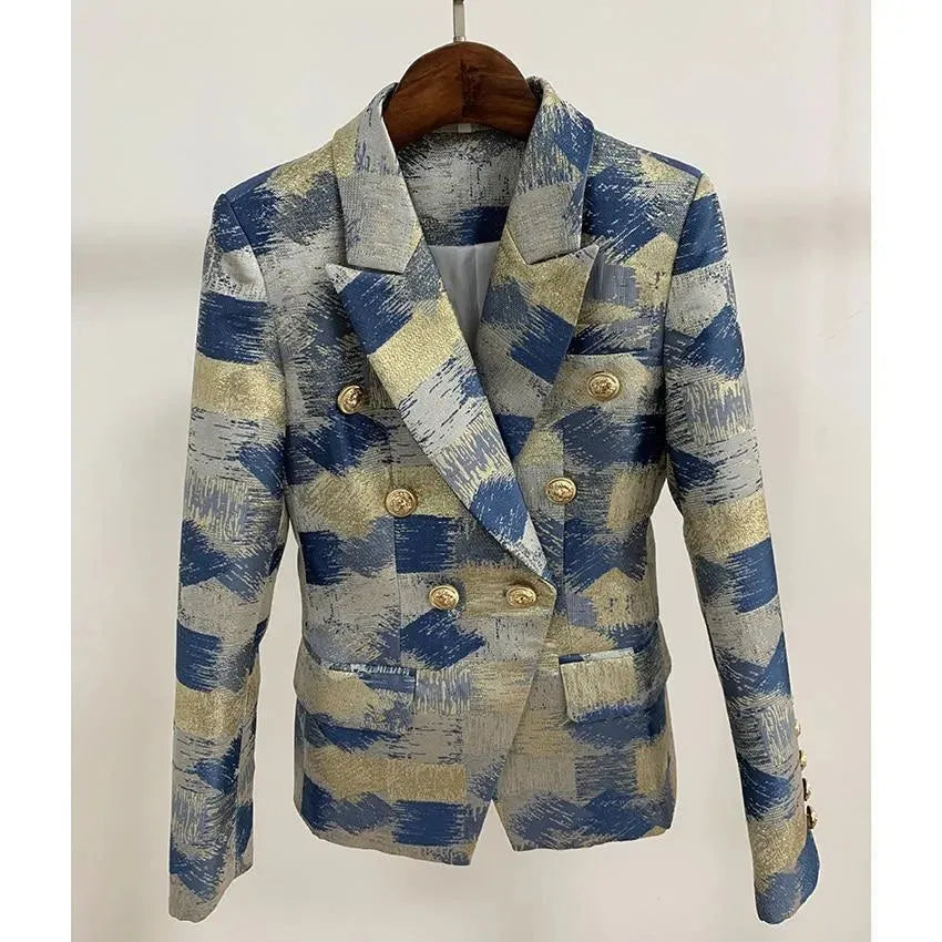 Stilla | Jacquard Blazer Dame - Casual - Trykt