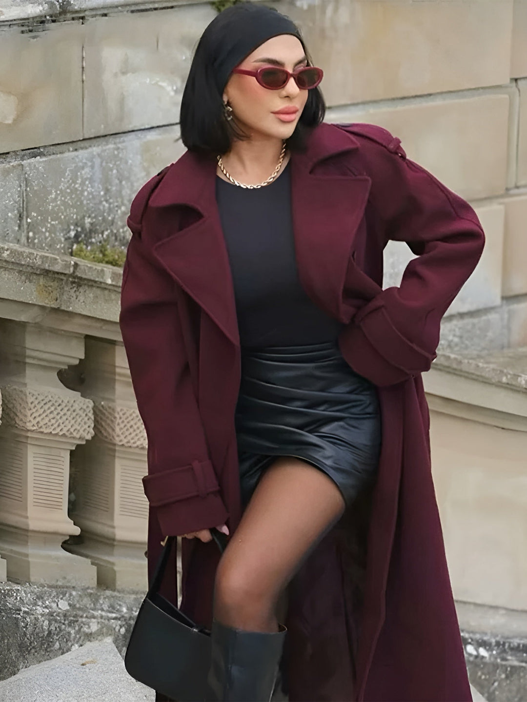 Stilla | Bordeauxfarvet jakke model