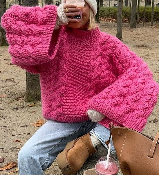 Stilla | Groft fletmønsterpullover