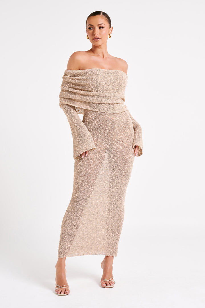Stilla | Off Shoulder Strik Max Kjole