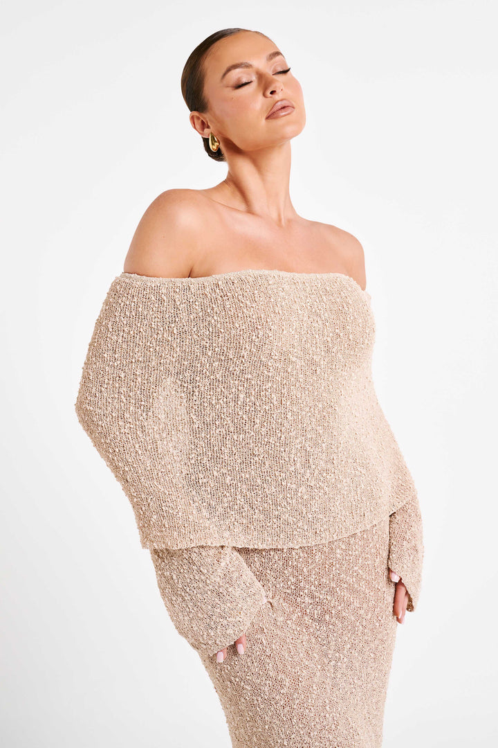 Stilla | Off Shoulder Strik Max Kjole