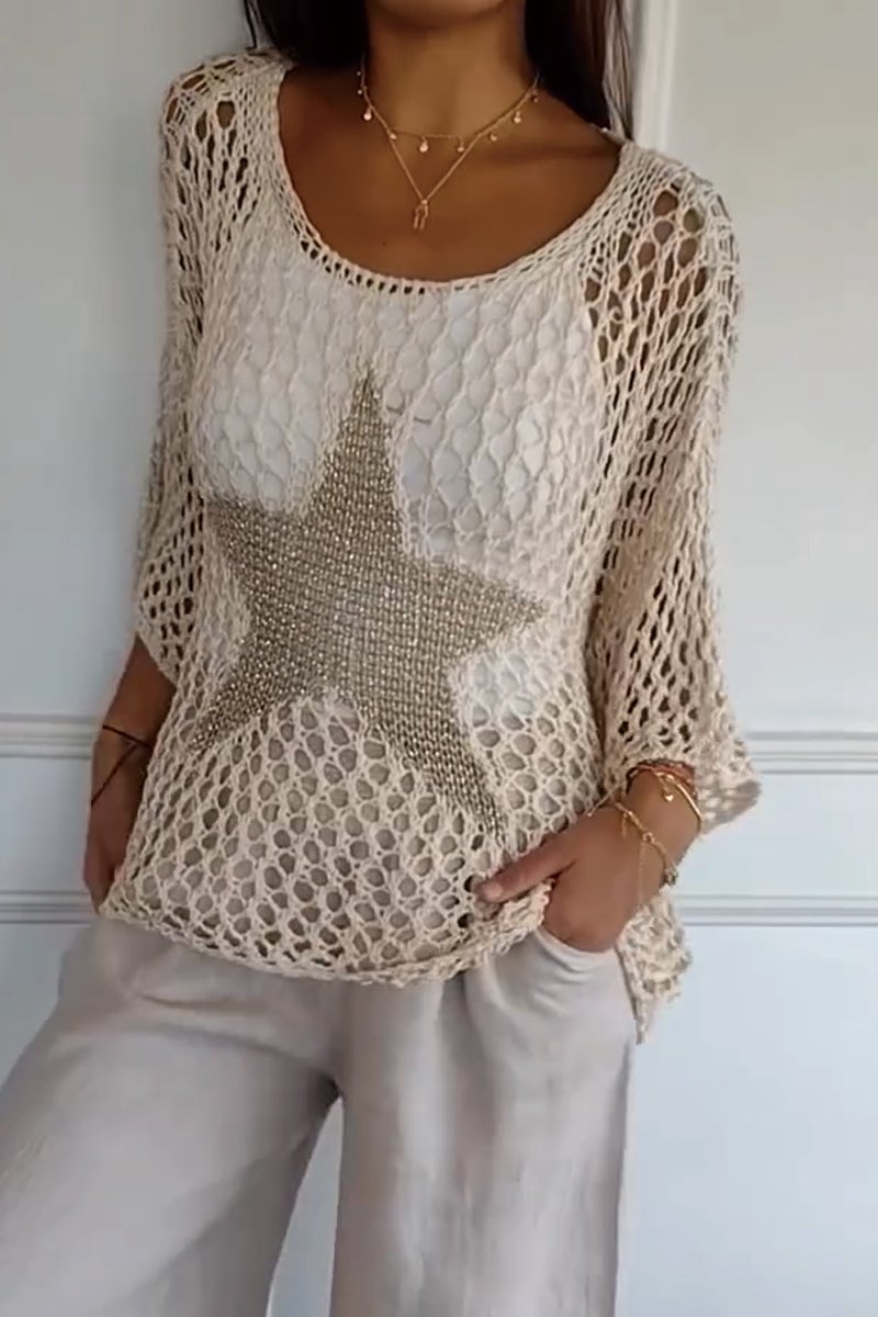 Stilla |Elegant strikpullover med stjerne