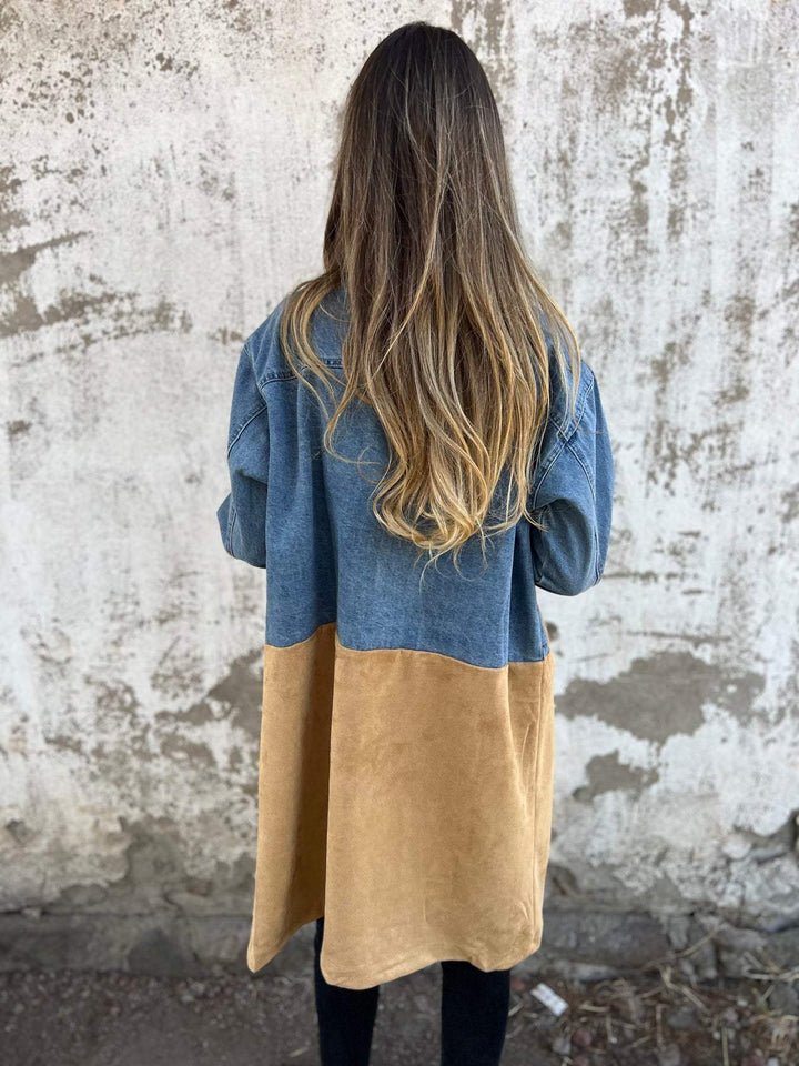 Stilla | Fritidsjeansjakke Med Kviltet Design
