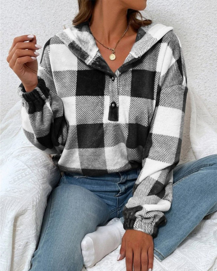 Stilla | Elegant Stribet Sweatshirt Med Lange Ærmer