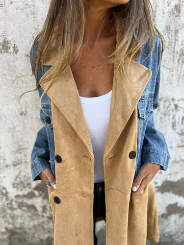 Stilla | Fritidsjeansjakke Med Kviltet Design