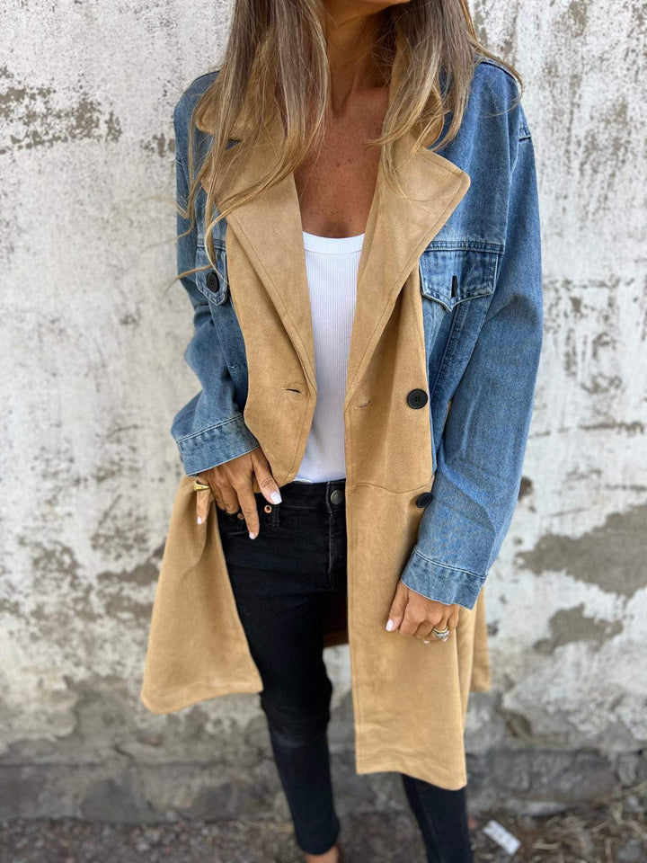 Stilla | Fritidsjeansjakke Med Kviltet Design